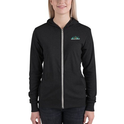 KPW Zippy Unisex Zip Hoodie with Rear Bear Paw Print