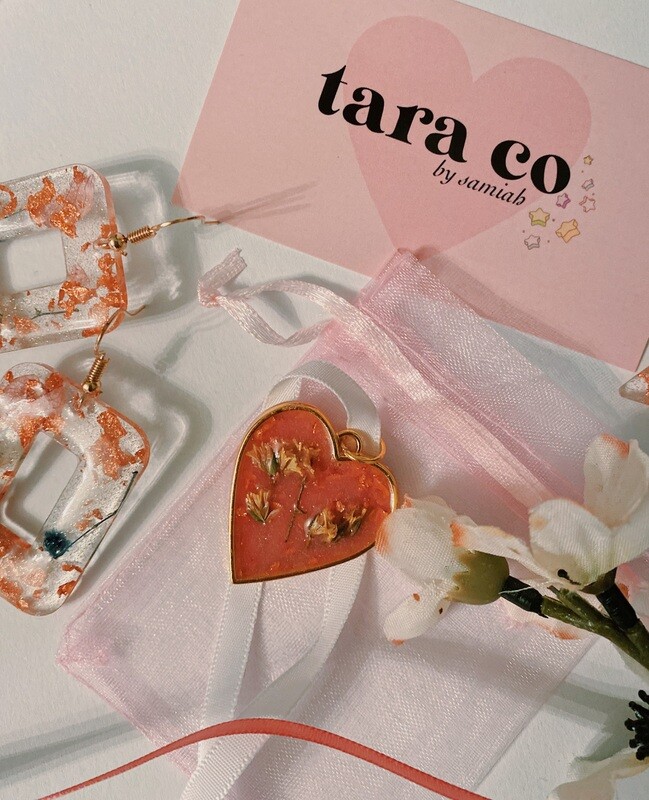 satin heart necklace