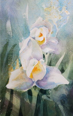 Manja Blanca Orchid Watercolor Project ePacket – Kathie George