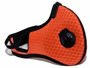 Respirator Mask PM2.5 with Dual Easy Breathe Valves -Washable/Reusable (ORANGE)