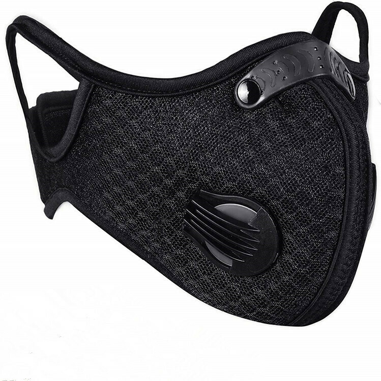 Large Size - ​Respirator Mask PM2.5 (BLACK) with Dual Easy Breathe Valves - Washable/Reusable