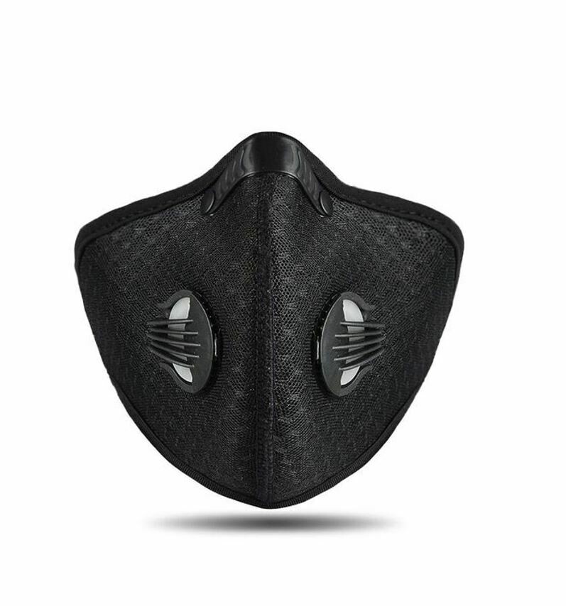Small to Medium Size - Respirator Mask PM2.5 (BLACK) with Dual Easy Breathe Valves - Washable/Reusable