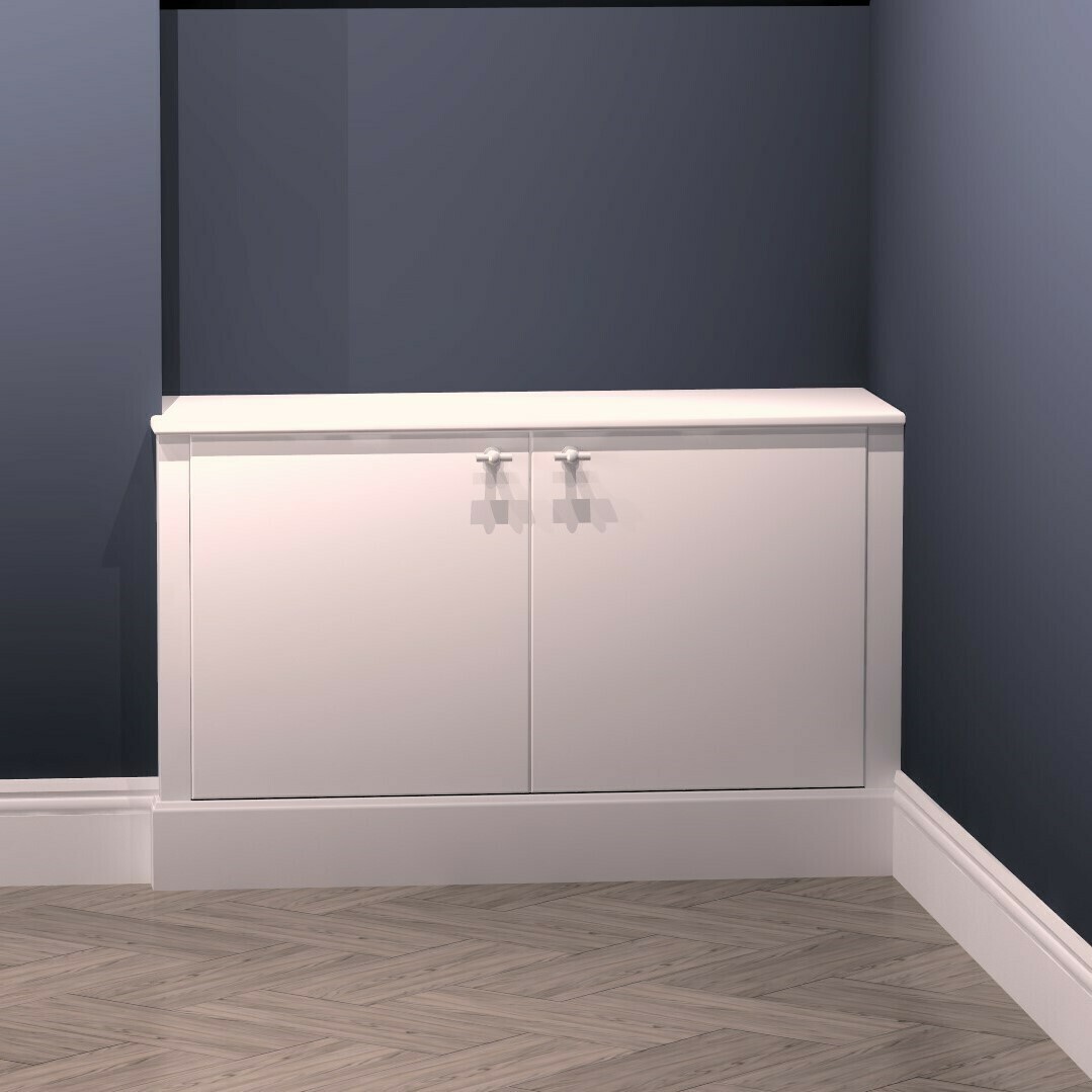 Slab base unit with skirting