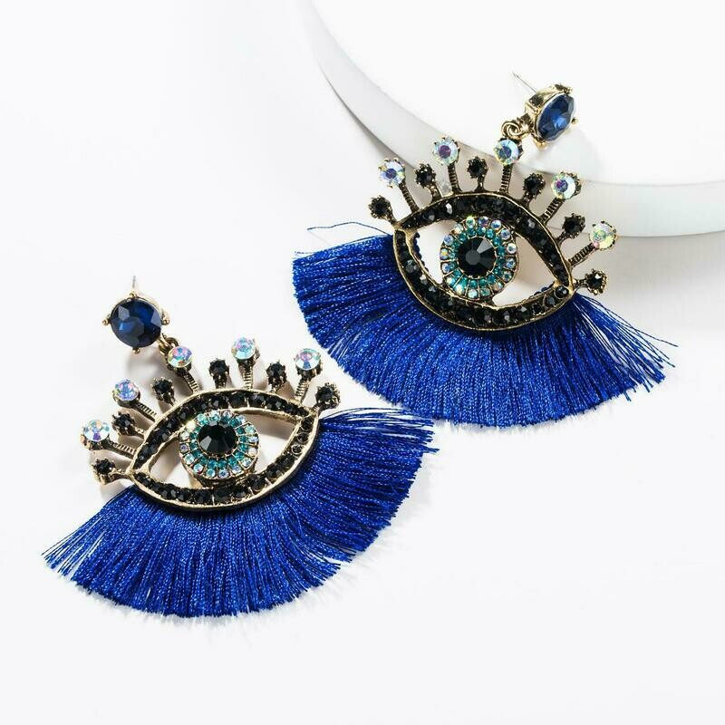 Mystic Eye Earrings - Blue