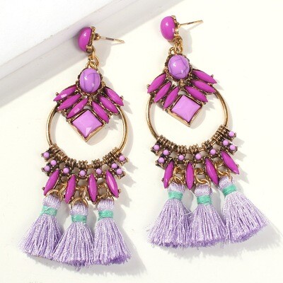Bohemian ​ Rhapsody Earrings - Lilac