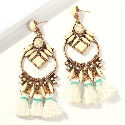Bohemian ​ Rhapsody Earrings - Alabaster