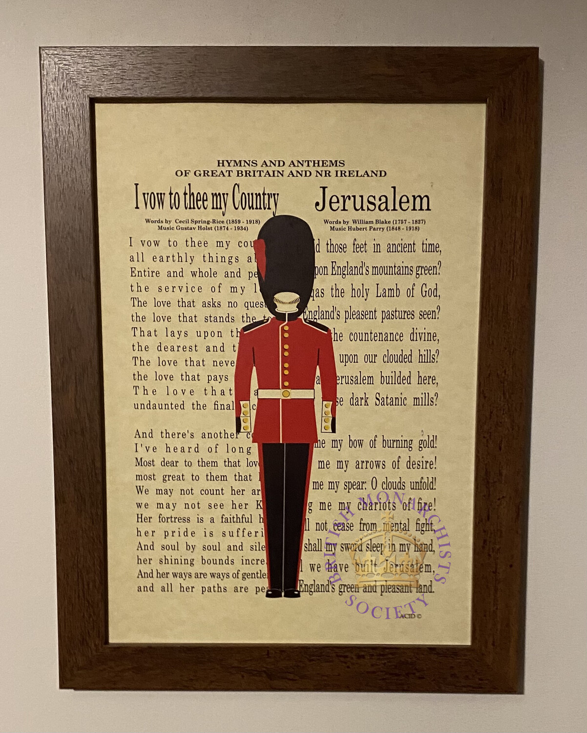 The Coldstream Guards: Hymns & Anthems Framed Art