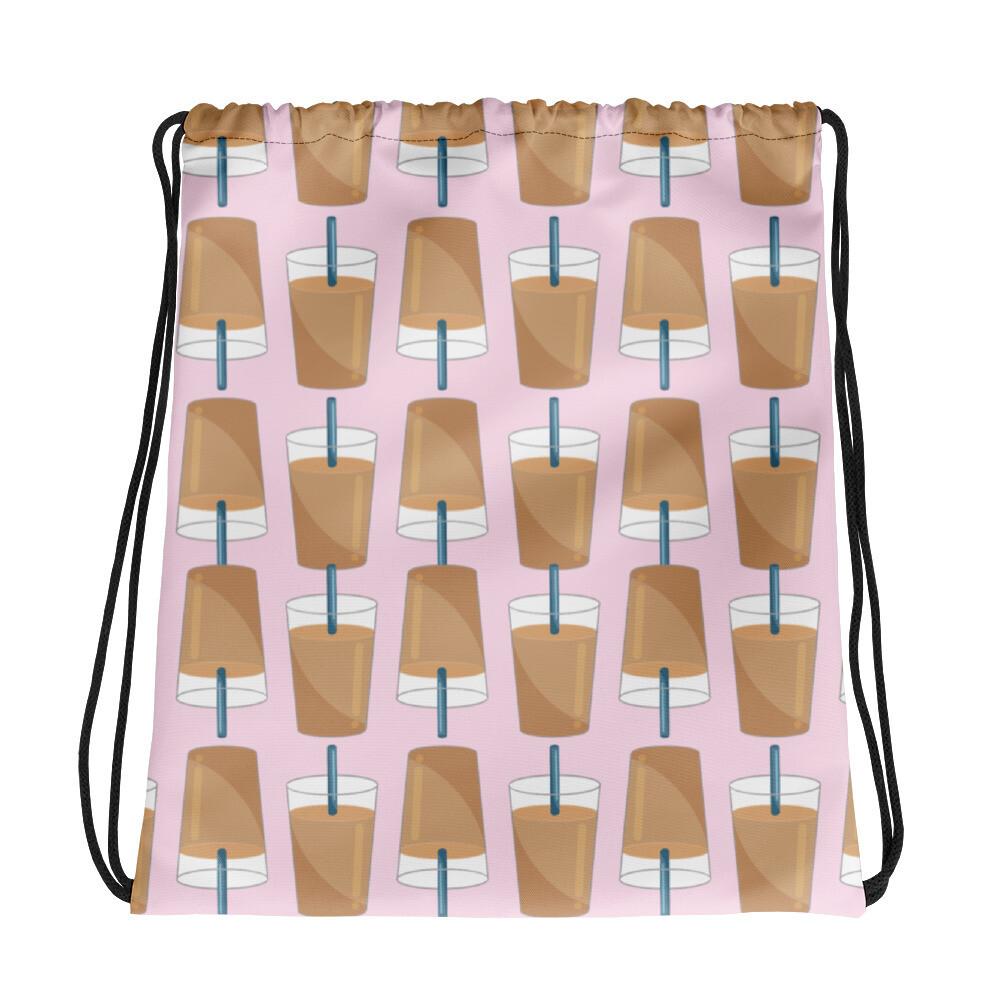 Project Iced Coffee Drawstring Bag