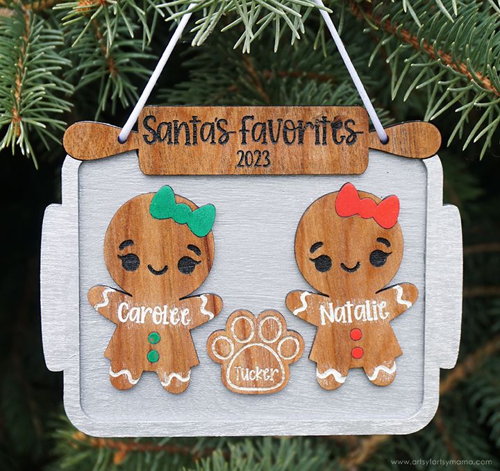 Gingerbread Family Cookie Sheet Ornament