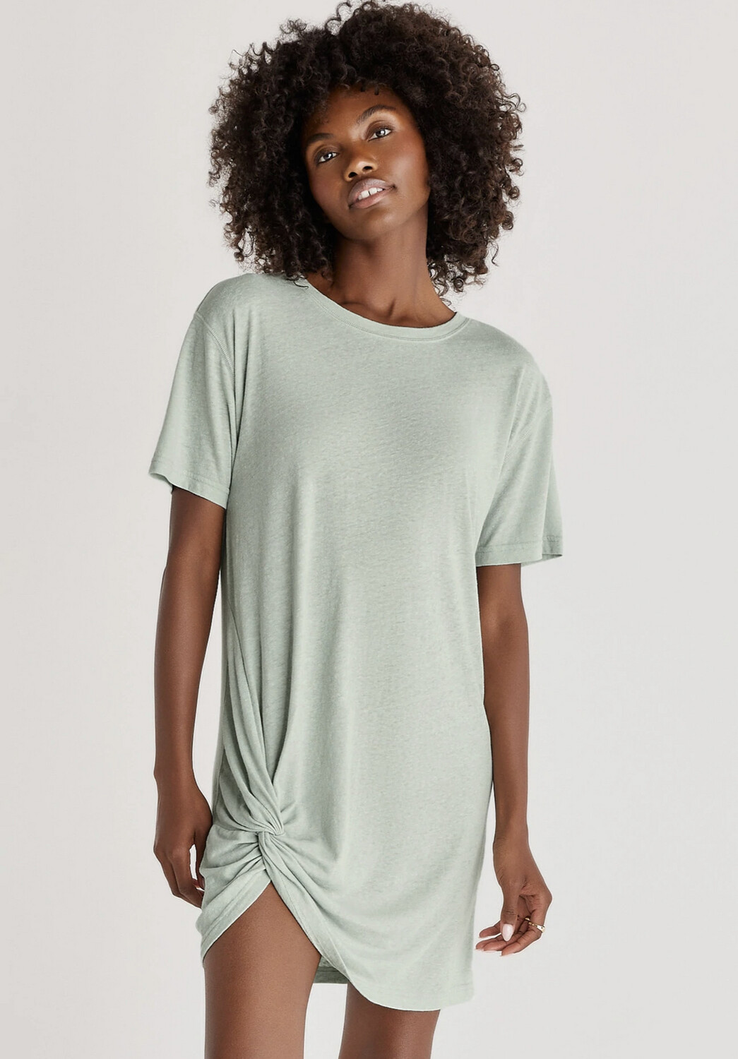 Z Supply - Denny Twist T-Shirt Dress Seaglass