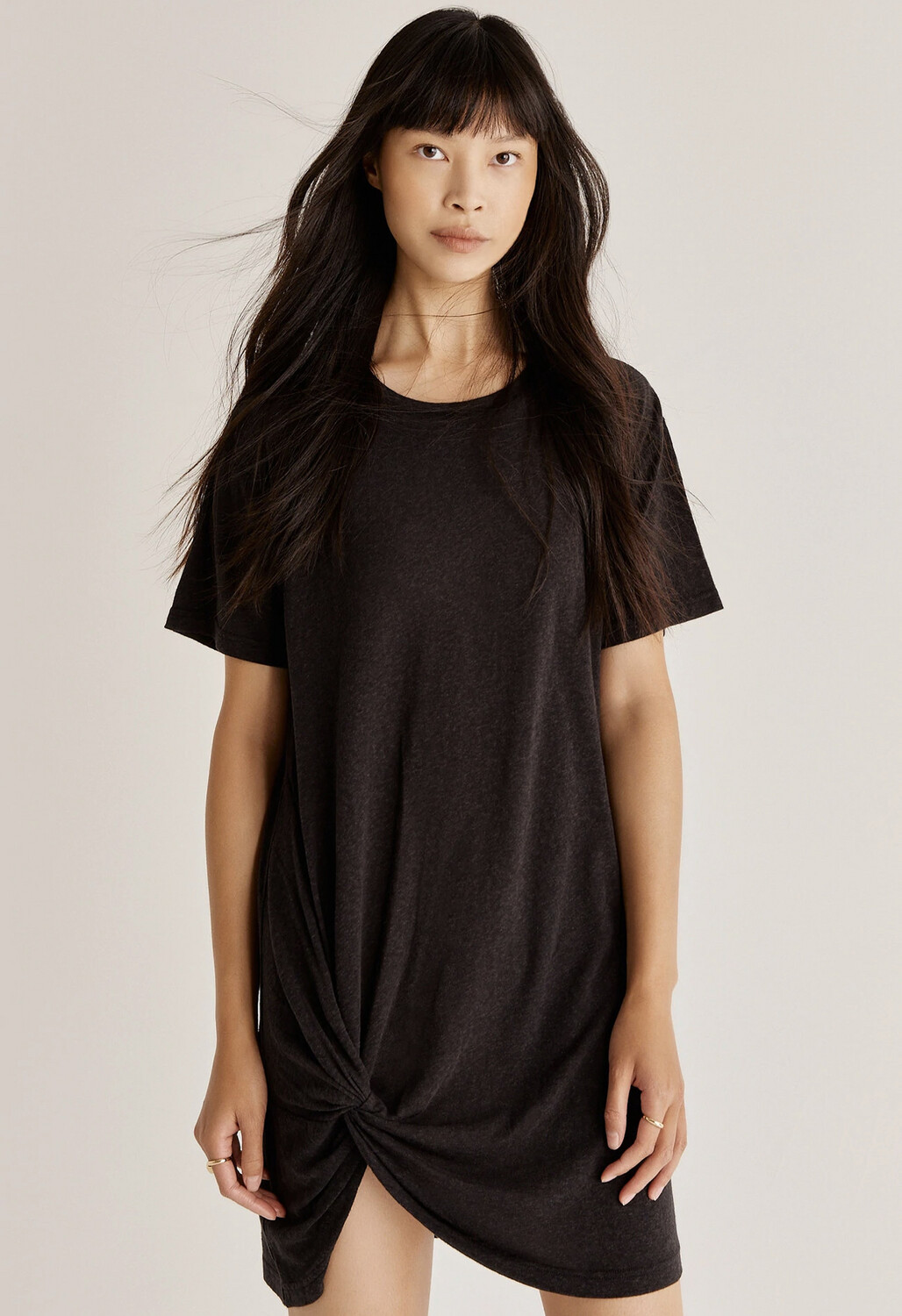 Z Supply - Denny Twist T-Shirt Dress Black