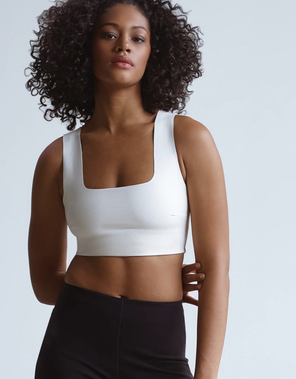Commando - Fx Lthr Crop Top - WHT