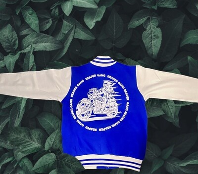 Reaper Gang Varsity Jacket (Blue and White)
