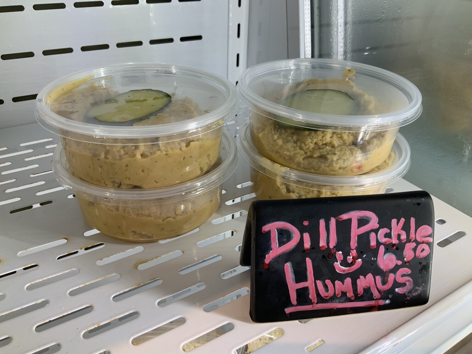 Dill pickle hummus