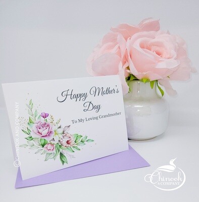 Floral Mothers Day Card Personalized With Name
