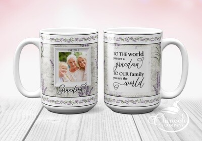 Grandmothers Are The World 15oz Photo Mug Personalized