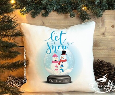 Snow Family Personalized Pillow (up to 6 Characters)