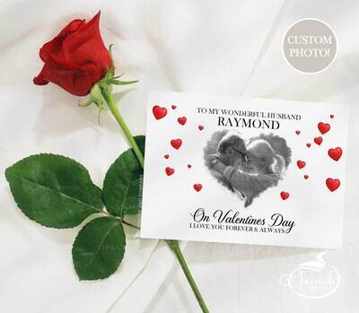 Valentines Love Card Personalized for Wife or Husband with Name and Photo