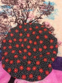 Black &amp; Red Baby Satin Bonnet