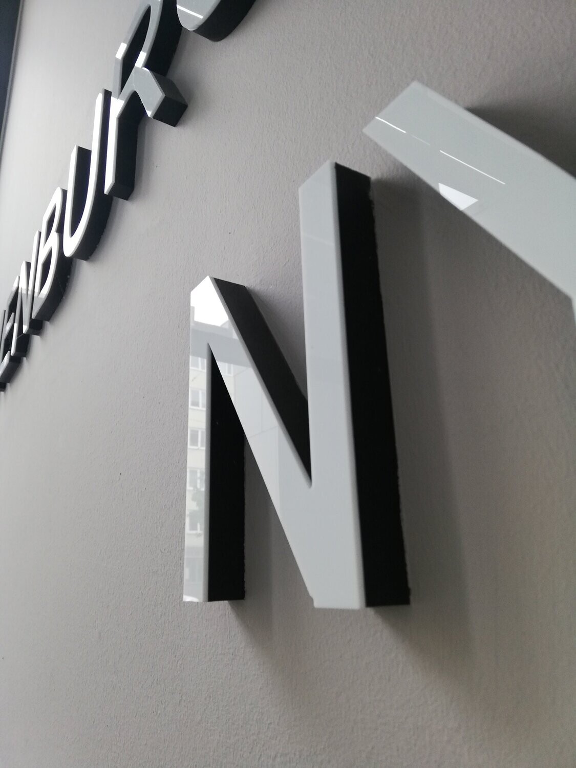 3D Buchstaben ohne Beleuchtung