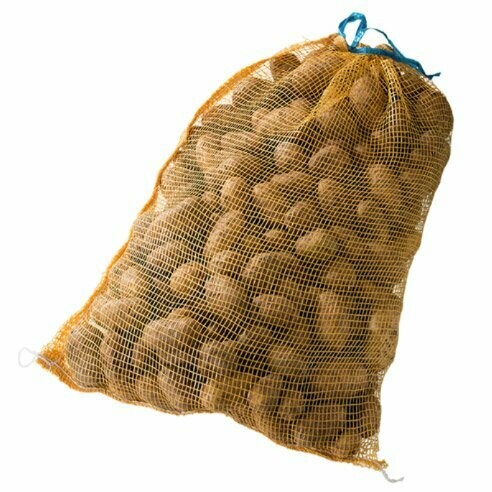 Nätsäck 25kg, 52x80cm, Brons med knytsnöre