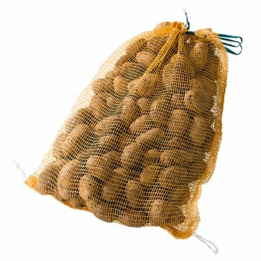 Nätsäck 15kg, 45x70cm, Brons med knytsnöre