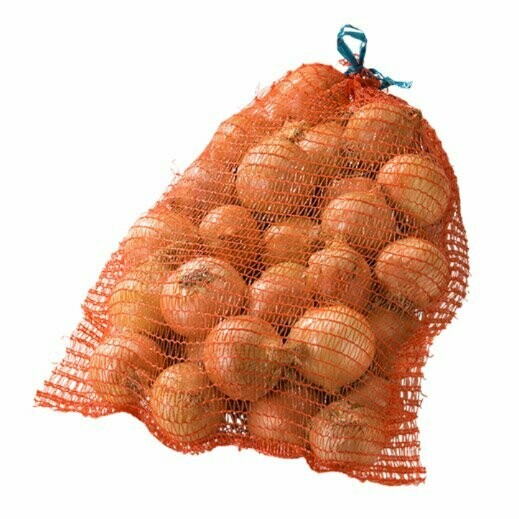 Nätsäck 5kg, 32x48cm, Orange med knytsnöre