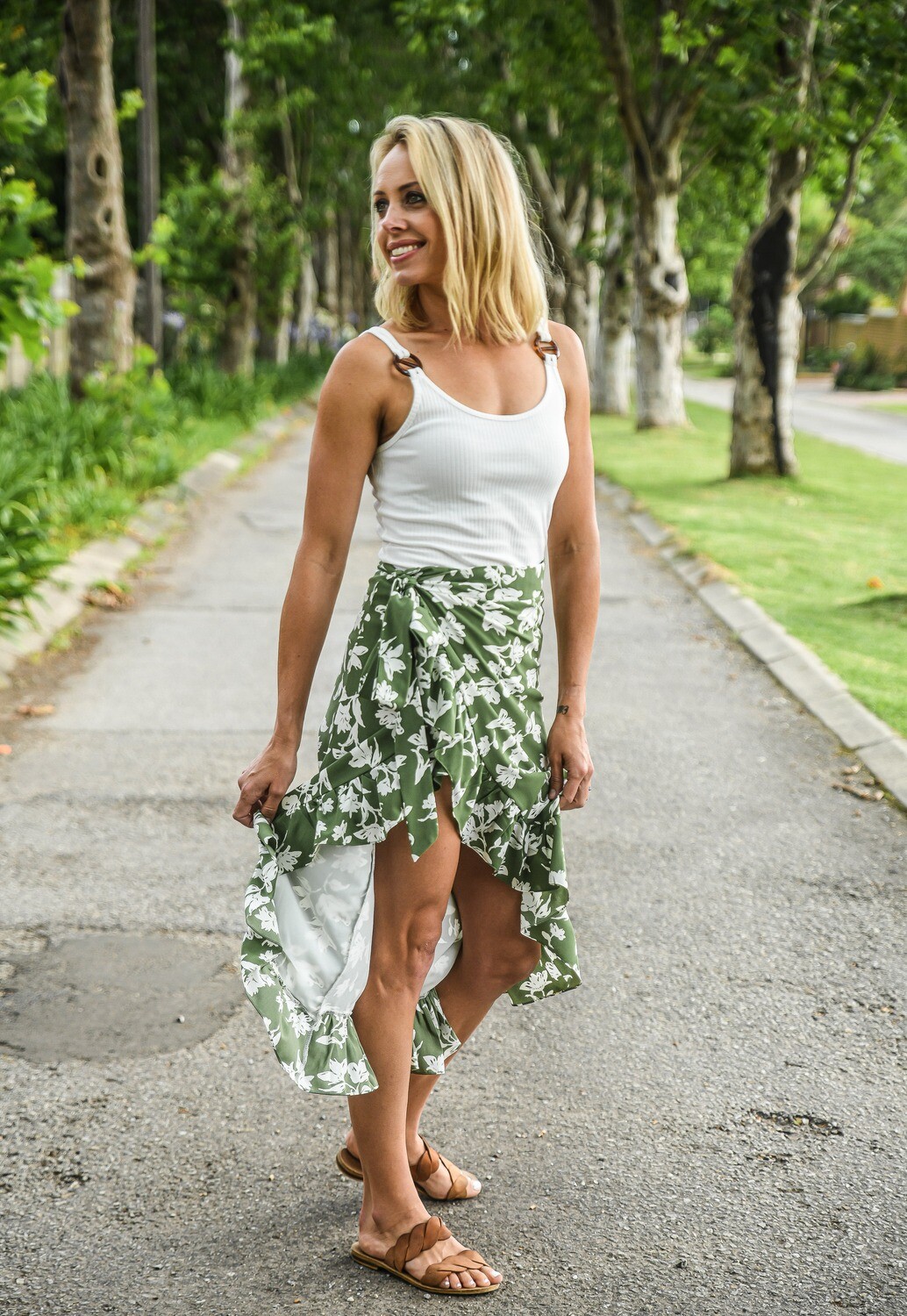 HOPE SKIRT Khaki Floral