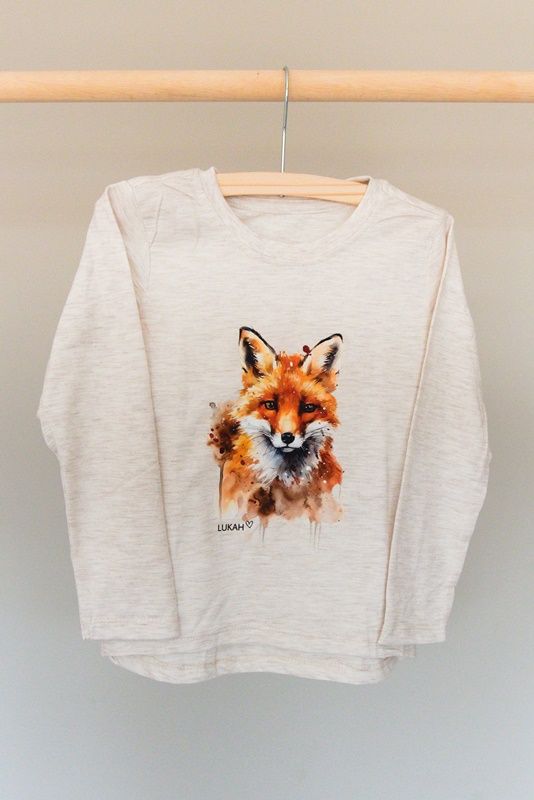 Fox 1 T-shirt Long, Cream