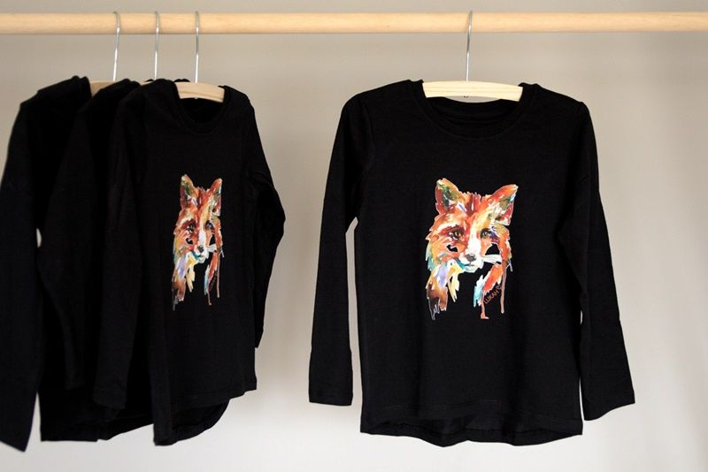 Fox 3 T-shirt Long Black