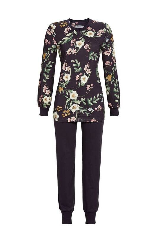 RINGELLA PYJAMASET ZWART/BLOEM
pyjamaset lange mouw