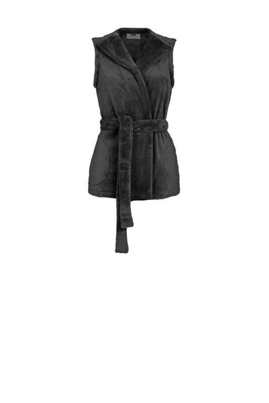 RINGELLA GILET ZWART 
gilet met ceintuur