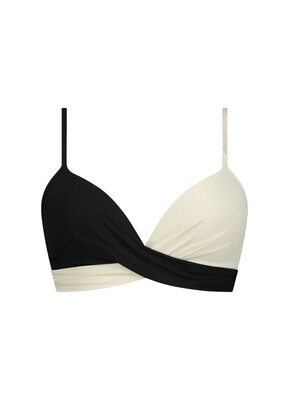 BEACHLIFE VANILLA&BLACK padded wired bikinitop