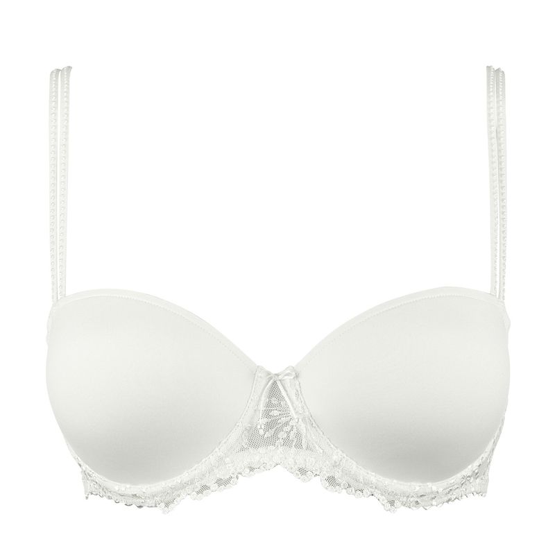 Marie Jo Jane Voorgevormde Bh in balconnet, kleur ivoor, met verfijnde kanten details langs de cups.