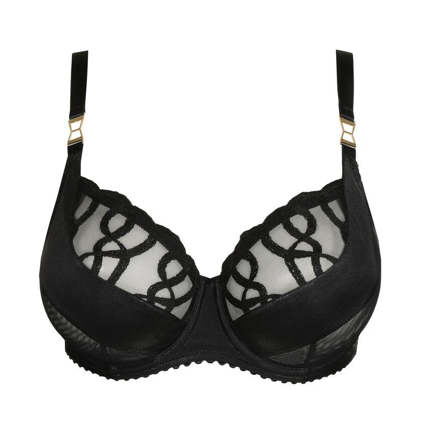 PRIMA DONNA VALLARTA ZWART balconette bh tulpsnit