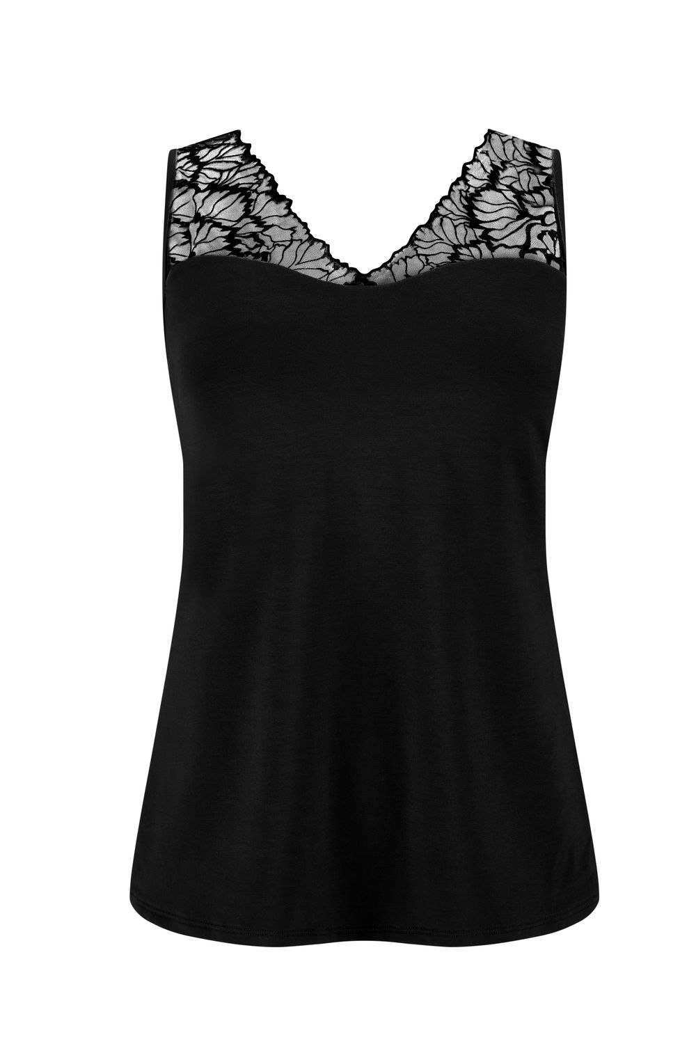 AMOENA VELVET LACE TOP black