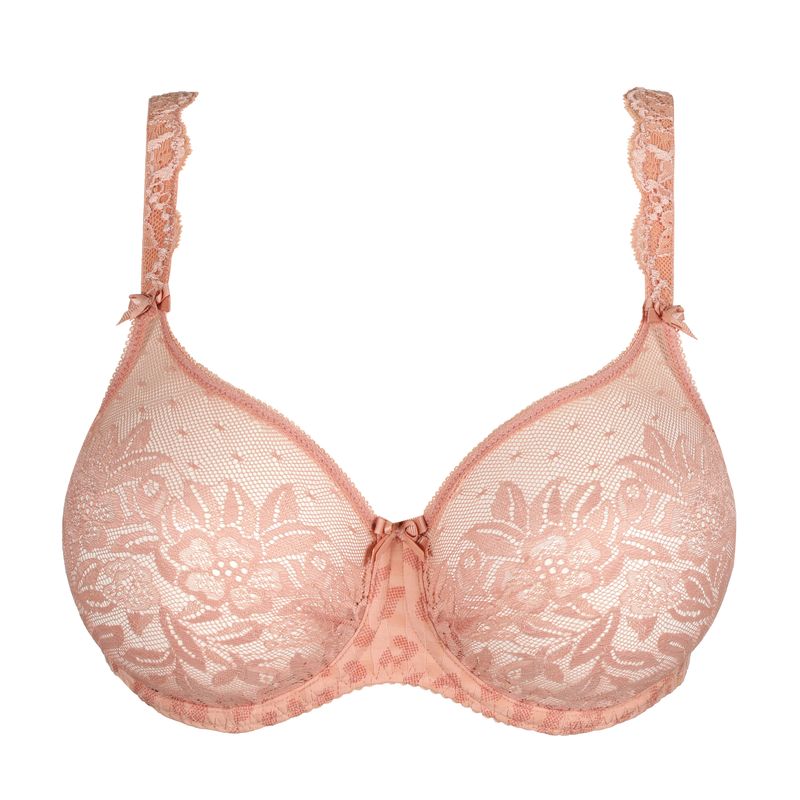 Afbeelding van de PRIMA DONNA MADISON Volle Cup BH in de kleur Sweet Dust. De bh heeft een naadloos design, een volle cup en is afgewerkt met elastisch kant in een elegant ruitpatroon.