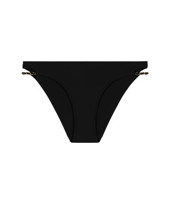 AUBADE SWIM SPARKLING TREASURE Bikinislip Black "Voorzijde van de Aubade Swim Sparkling Treasure bikinislip in zwart. De slip heeft een verfijnd en elegant design met subtiele glinsteringen en een comfortabele pasvorm."