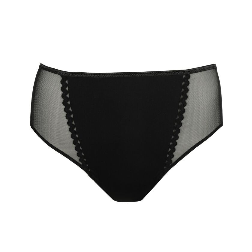 "Zwarte Prima Donna Twist Vivgirl tailleslip, met hoge taille en elegante afwerking, weergegeven tegen een witte achtergrond."