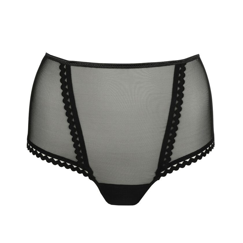 "Zwarte Prima Donna Twist Vivgirl hotpants, met modern ontwerp en naadloze afwerking, weergegeven tegen een witte achtergrond."