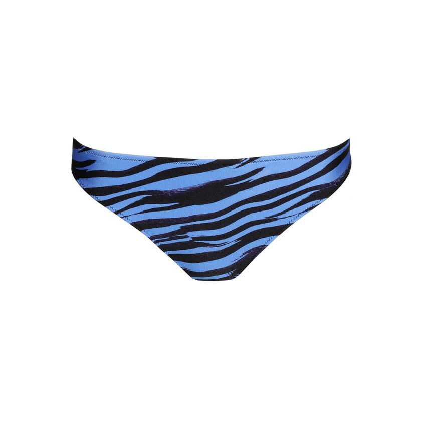 "Marie Jo Swim Marva Bikinislip Rio met Wild Waves print, afgebeeld op een witte achtergrond. De slip heeft een comfortabele pasvorm en tropische kleuren die de gedurfde print benadrukken."