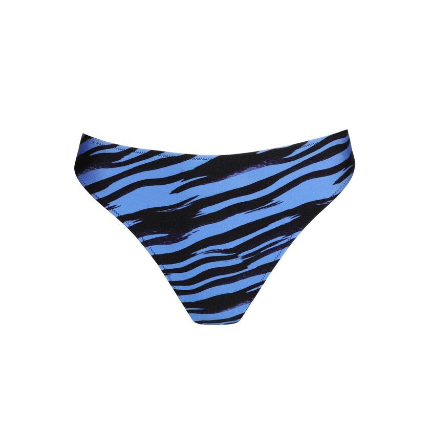 "Marie Jo Swim Marva Bikinislip Rio met Wild Waves print, afgebeeld op een witte achtergrond. De slip heeft een comfortabele pasvorm en levendige tropische tinten."
