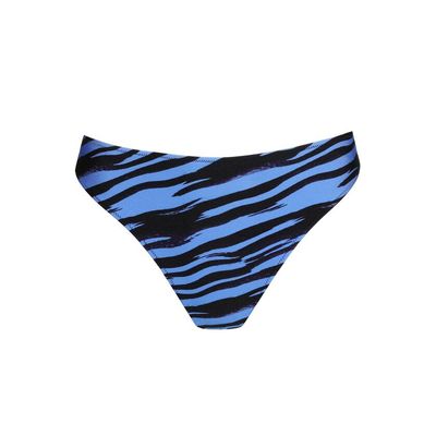 "Marie Jo Swim Marva Bikinislip Rio met Wild Waves print, afgebeeld op een witte achtergrond. De slip heeft een comfortabele pasvorm en levendige tropische tinten."
