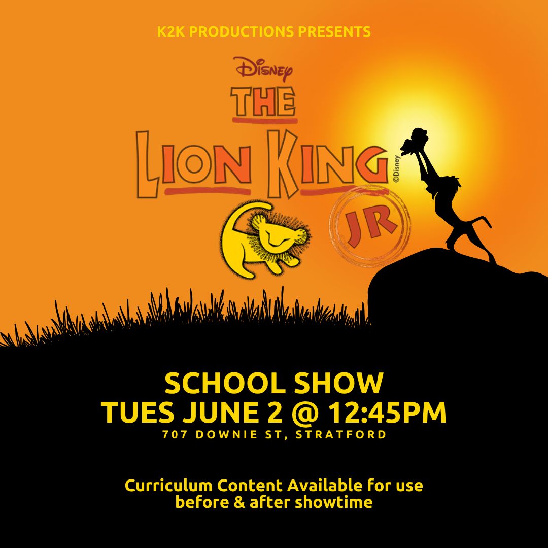 SOLD OUT | School Show | Tues June 2 @ 12:45PM | Stratford