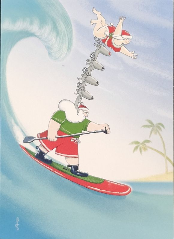 Card Stand Up Santa