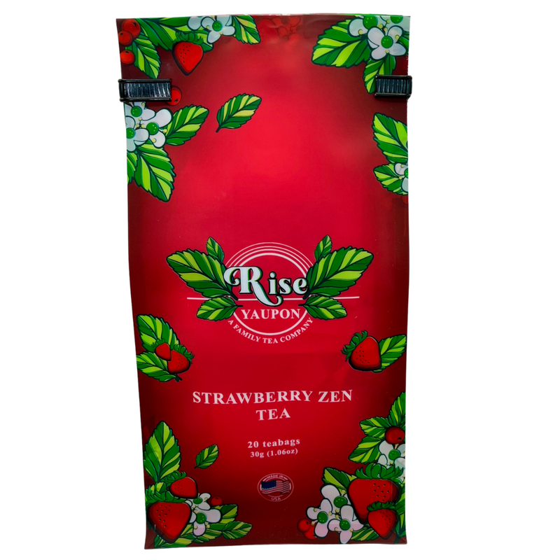 Rise Yaupon Strawberry Zen Tea