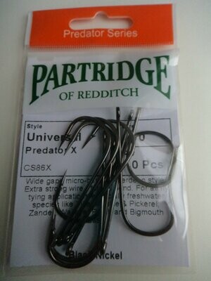 Partridge of Redditch Blind Eye Salmon Fly Hooks Size 2/0 Quantity 10
