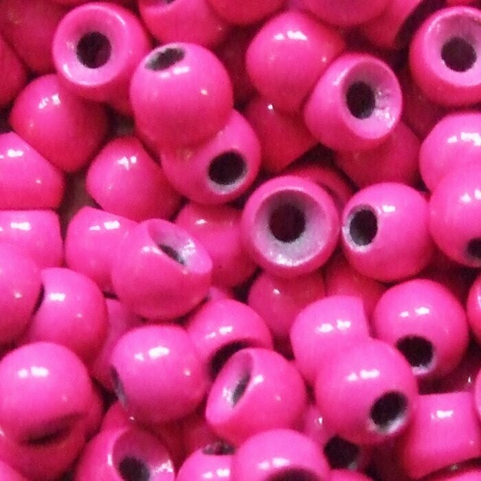 Turrall tungsten  beads fluro pink