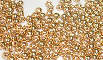 Gold coloured beads