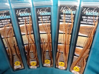 HOOKS AND HACKLES 100 INCHES METZ PLYMOUTH ROCK SADDLE HACKLES        m11 